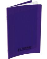 Cahier d'écolier - 96 pages Grands carreaux - 170 x 220 mm - Polypro Violet : CONQUERANT Visuel