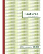 FACTURES sans TVA Carnet autocopiant Tripli A4 Exacompta 13288E