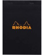 Bloc-Notes quadrillé - 148 x 210 mm A5 : RHODIA N°16 Couverture Noir Visuel