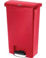 Poubelle à pédale avec couvercle - 50 litres - Rouge : RUBBERMAID Modèle
