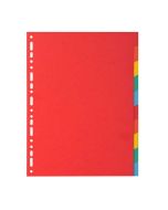 Jeu de 10 Intercalaires A4 en carte recyclée teintée - Assortiment EXACOMPTA