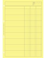 Bloc Audit Jaune : 3 colonnes avec en-tête 2631 - Feuille de travail (ELVE 2631)