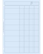 BLOC AUDIT BLEU : 4 colonnes avec en-tête (ELVE 2642)