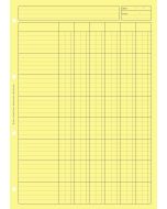 BLOC AUDIT JAUNE : 6 colonnes avec en-tête - Feuille de travail  (2661 ELVE)