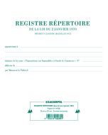 Registre immobilier répertoire EXACOMPTA 4470E page de garde