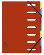 Trieur avec élastiques 7 compartiments Rouge EXACOMPTA 55075E