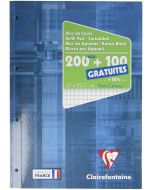 Bloc de Cours Quadrillé et perforé - 210 x 297 mm - 200 pages : CLAIREFONTAINE Photo