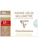 Papier Millimétré A4 CLAIREFONTAINE Lot de 15