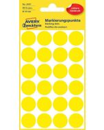 AVERY Lot de 96 pastilles adhésives 18 mm - Jaune