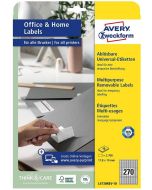 Étiquettes amovibles - Blanc - 17,8 x 10 mm AVERY Ecologique Lot de 8100