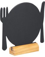 Ardoise de Table - Forme Assiette : SECURIT Silhouette (FBT-PLATE)