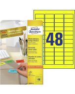 Mini-étiquettes - 45,7 x 21,2 mm - Jaune : AVERY Lot de 960 Visuel