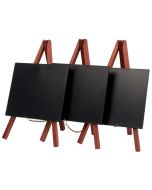 Ardoise de Table - 150 x 15 x  260 mm - Support Acajou SECURIT MINI image