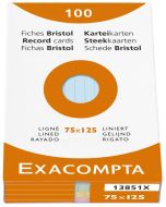 Photo Fiches Bristol lignées - 75 x 125 mm - Assortiment EXACOMPTA Image