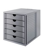 Photo Module de classement - 5 tiroirs fermés - Gris : HAN KARMA 14508-18