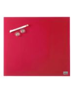 Photo Tableau magnétique en verre Diamond - 450 x 450 mm - Rouge : NOBO 1903955
