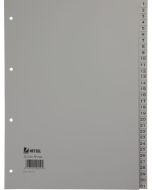 Photo HETZEL : Jeu de 31 intercalaires à chiffres en plastique - 226 x 297 mm