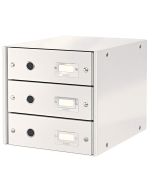 Photo Boite de classement WOW - 3 tiroirs - Blanc LEITZ Click et Store 6048-00-01