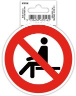 Photo Panneau adhésif - Interdit de s'assoir - Rouge EXACOMPTA