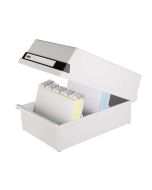 Photo Boite à couvercle ouverte pour 1300 cartes - A5 paysage - Gris : HAN