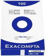 Photo Fiches Bristol unies - 100 x 150 mm - Blanc EXACOMPTA Image