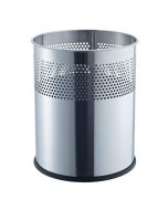 Photo Corbeille à papier en Acier inoxydable 15 litres - Argent : HELIT H2515700