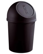 Photo Corbeille à papier avec couvercle 6 litres - Noir : HELIT H2401095