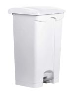 Photo Poubelle à roulettes avec couvercle - 90 litres - Blanc : HELIT H2402305