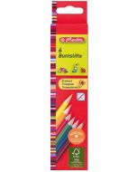 Photo HERLITZ : Étui de 6 crayons de couleurs triangulaires - Assortiment