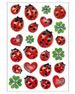 Photo HERMA : Lot de 48 stickers en papier - Coccinelles argentées - 3529