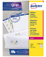 Photo Étiquettes adresses - 63,5 x 72 mm Lot de 1200 AVERY L7164-100.FR