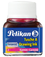 Photo PELIKAN :  Encre de chine A - Rouge carmin  Dessin et écriture