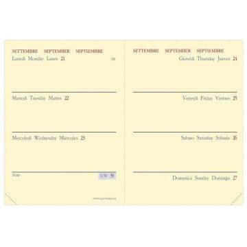 Agenda de poche 2025 - Miniweek - 70 x 100 mm - Noir QUO VADIS pages