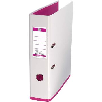 Photo OXFORD : Classeur à levier - Dos 80 mm - MyColour - Blanc/Rose 100081031