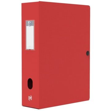 Boite de classement Memphis avec bouton - 100 mm - Rouge : OXFORD Visuel
