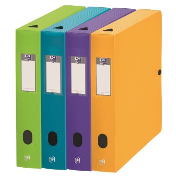 Boite de classement Memphis avec bouton - 40 mm - 4 couleurs : OXFORD Photo