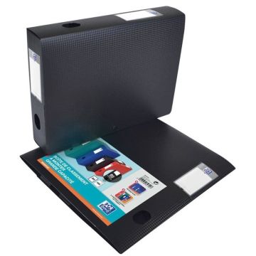 Boite de classement Memphis avec bouton - 40 mm - Noir : OXFORD Visuel