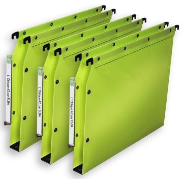 Dossiers suspendus - 30 mm - Vert L'OBLIQUE Lot de 10