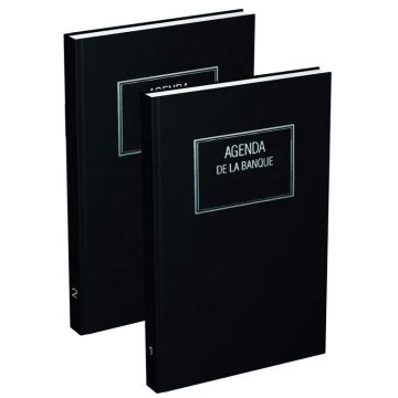 LECAS Agenda de la Banque 2025 - 180 x 290 mm Registre 2 volumes image