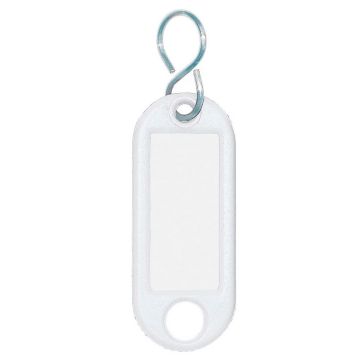 Lot de 10 Porte-clés - Blanc - Crochet en S WEDO
