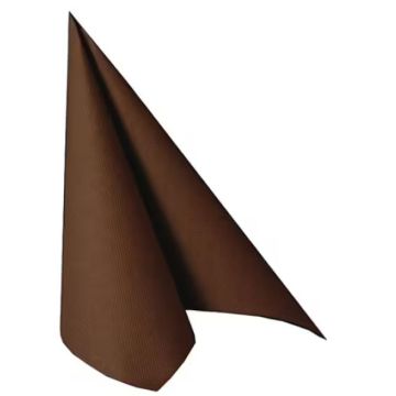 Lot de 50 Serviettes en papier - Brun - 400 x 400 mm PAPSTAR ROYAL Collection