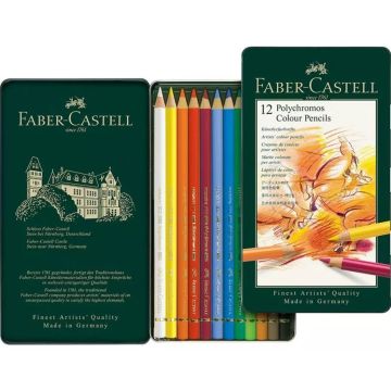 Étui de 12 Crayons de couleurs - Polychromos : FABER CASTELL Modèle