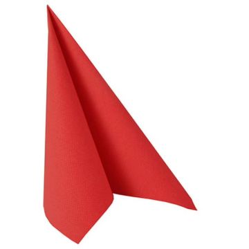Lot de 50 Serviettes en papier - Rouge - 400 x 400 mm PAPSTAR ROYAL Collection  image