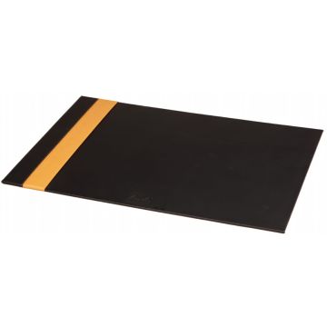 Sous-Mains - 600 x 400 mm - Simili cuir - Noir/Orange : RHODIA Visuel