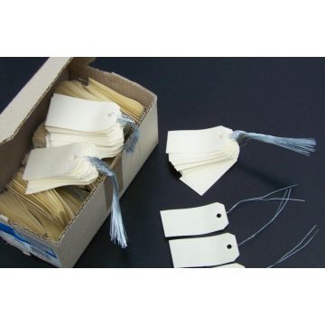 Etiquettes à trou et fil de fer - 80 x 38 mm - Beige : AGIPA Lot de 1000 Visuel