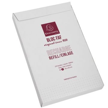 Recharge de feuilles unies avec pointillées Pour FAF n°2  EXACOMPTA