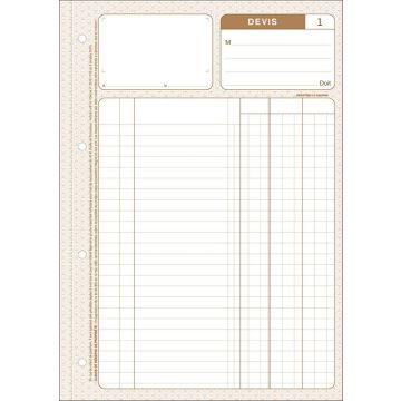 DEVIS Carnet autocopiant Dupli Modèle Le Dauphin