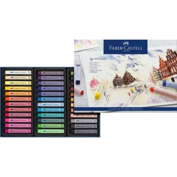 Craies pastel - 36 couleurs assorties : FABER-CASTELL Studio Quality Visuel