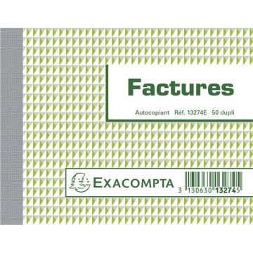 Carnet de Factures Exacompta 13274E Petit Format