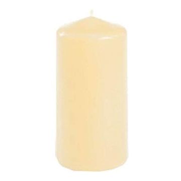Bougie cylindrique Crème 10 cm PAP STAR 